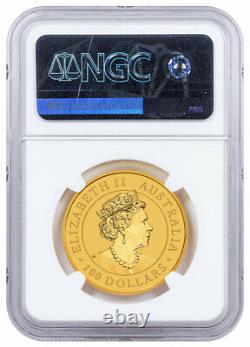 2022P Australia Gold Kangaroo 1 oz Gold $100 Coin NGC MS70 FR Exclusive Kangaroo