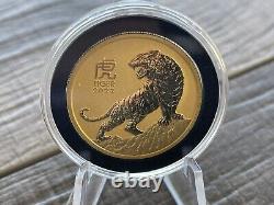 2022 1 oz Australian Gold Lunar Tiger Coin (BU)