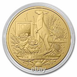 2022 Australia $100 1 oz Gold Coat of Arms New South Wales BU SKU#250511