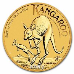 2022 Australia 1/10 oz Gold Kangaroo BU SKU#242436