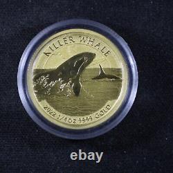 2022 Australia 1/4 oz 9999 GOLD Killer Whale! RARE GOLD COIN