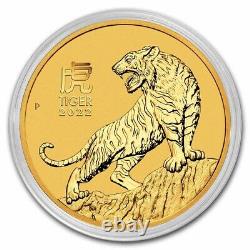 2022 Australia 1/4 oz Gold Lunar Tiger BU (Series III) SKU#237629