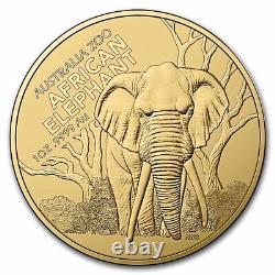 2022 Australia 1 oz Gold $100 African Elephant BU (withBox & COA) SKU#252888