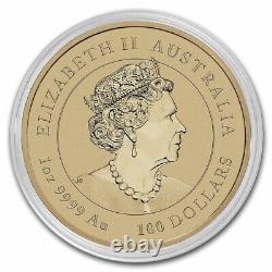 2022 Australia 1 oz Gold Lunar Tiger BU (Series III) Reverse Proof Perth Mint