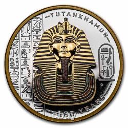 2022 Australia 2 oz Ag Gilded Tutankhamun Discovery Proof SKU#251940