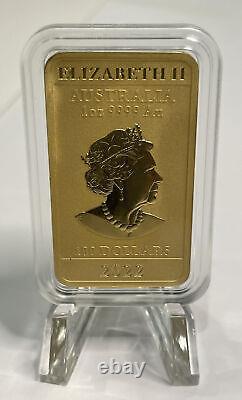 2022 Australia DRAGON RECTANGULAR 1oz. 9999 $100 GOLD Bullion Coin in Capsule