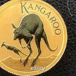 2022 Australia Gold Kangaroo 1/10 oz Gold $15 Coin GEM BU
