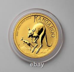 2022-P 1/10oz Gold Kangaroo BU $15 coin in Capsule Australia Perth Mint