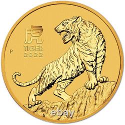 2022 P Australia Gold Lunar Series III Year of the Tiger 1/10 oz $15 BU