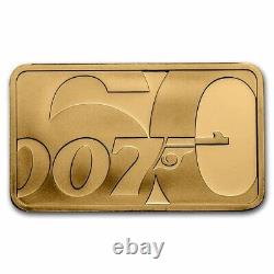 2022 Tuvalu 1 oz Gold James Bond 60 Years of Bond Rectangle Coin SKU#256647