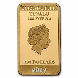2022 Tuvalu 1 oz Gold James Bond 60 Years of Bond Rectangle Coin SKU#256647