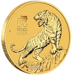 2022 Year of the Tiger 1/10oz. 9999 Gold Bullion Coin Lunar Series III PM