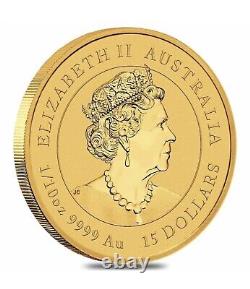 2023 1/10 oz Gold Lunar Year of the Rabbit BU Australia Perth Mint in Capsule
