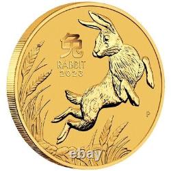 2023 1/4 oz Australian Lunar Year of the Rabbit Gold Coin (BU) 0.9999 Fine Gold