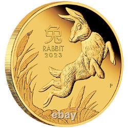 2023 1/4 oz Proof Australian Gold Lunar Rabbit Coin (Box + CoA)
