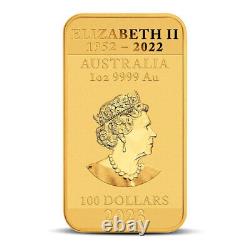 2023 1 oz Australian Rectangular Gold Dragon Coin (BU)