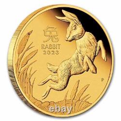 2023 Australia 1/10 oz Gold Lunar Rabbit Proof (withBox & COA) SKU#259028