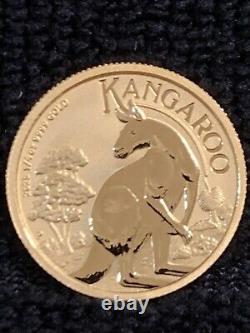 2023 Australia 1/4 Oz Gold Kangaroo Bu 99.99 Purity Perth Mint 100% Seller -
