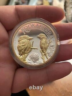 2023 Australia Kookaburra 2 oz SIlver Gilded High Relief Proof Coin