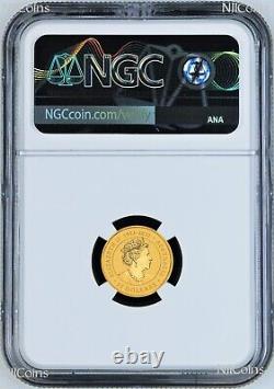 2023 P Australia Bullion. 9999 GOLD $15 Kangaroo NGC MS69 1/10oz Coin FR Blue LB