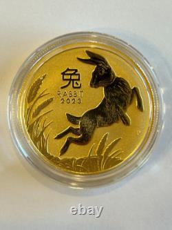 2023 P Australia Gold Lunar Series III 3 Year of the Rabbit 1 oz Perth Mint $100