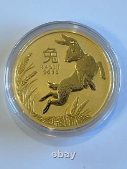 2023 P Australia Gold Lunar Series III Year of the Rabbit 10 oz Perth Mint $1000