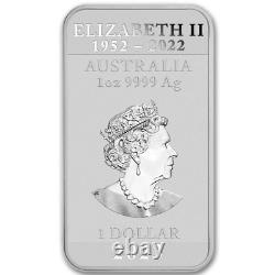 2023 P Lot of (5) 1 Oz Australian Silver Dragon Rectangular Bar Coins Brilliant