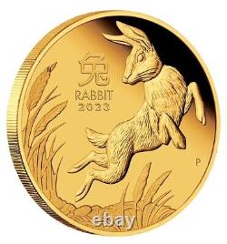 2023 Year of the Rabbit 1oz. 9999 Gold Proof Coin Lunar Series III