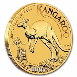 2024 Australia 1/10 oz Gold Kangaroo BU