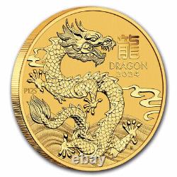 2024 Australia 1/10 oz Gold Lunar Dragon BU (Series III) SKU#285551