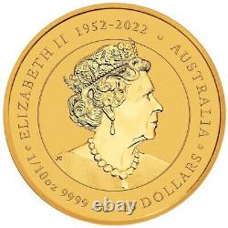 2024 Lunar Year of the Dragon 1/10oz 99.99% Gold Bullion Coin Perth Mint