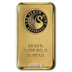20 gram Gold Bar Perth Mint (In Assay) SKU #57161