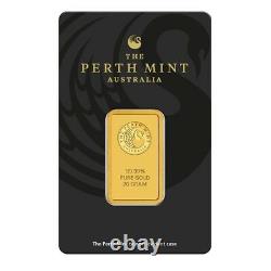 20 gram Perth Mint Gold Bar. 9999 Fine (In Assay)
