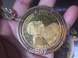 23k 14k Gold Scrap Or Wear 1915 Australian Gold 4 Ducat Coin Pendant
