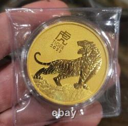 2oz Gold 999.9 Australia Lunar Year Of Tiger 2022 Bullion Coin (Perth Mint)
