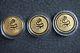 3 Coins 2000 Australia Gold Dragon Lunar Coin 1/10 Oz In Capsule 24k Pure Gold