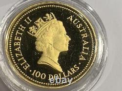 4 Gold Coins 1986 1.85 OZ AUSTRALIAN NUGGET PROOF GOLD Set BOX 999.9 Pure Estate