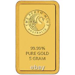 5 gram Gold Bar Perth Mint 99.99 Fine in Assay