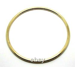 9ct 9kt FULL SOLID Heavy Yellow gold 3mm wide GOLF bangle 65mm inside diameter