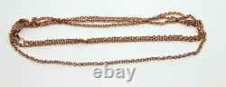 9ct Rose Gold Belcher Chain Necklace 70cm 3.94 grams Free Express Post In Oz