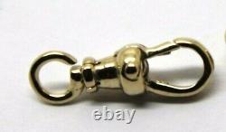 9ct Yellow Gold Albert Swivel Clasp 15mm Size Free Post In Oz