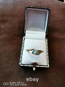 9k Gold Andamooka Semi Black Opal And Diamond Ring, UK Ring Size N