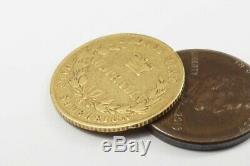 ANTIQUE AUSTRALIAN 22K GOLD SYDNEY MINT HALF SOVEREIGN COIN c1856
