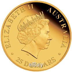 AUSTRALIAN KANGAROO 2018 1/4oz GOLD PROOF COIN