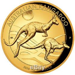 AUSTRALIAN KANGAROO 2018 1oz GOLD PROOF HIGH RELIEF COIN