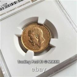 AUSTRALIA 1911 1 Gold Sovereign (King George V) SALE NGC certified MS 64