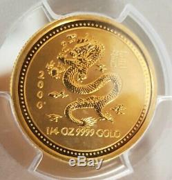 AWESOME MS-69 2000 Australia DRAGON PCGS 1/4 OZ $25 GOLD NICE looking coin