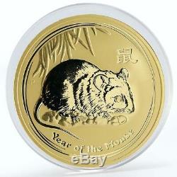 Australia 1000 dollars Year of the Mouse Lunar 10 oz gold coin 2008 Mintage 128