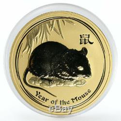 Australia 1000 dollars Year of the Mouse Lunar 10 oz gold coin 2008 Mintage 128