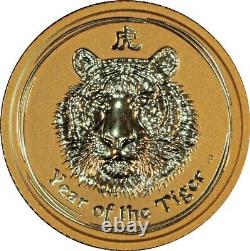 Australia 15 Dollars 2010-P year of the Tiger Gold 1/10 Oz KM#1375